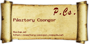 Pásztory Csongor névjegykártya