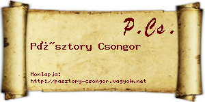 Pásztory Csongor névjegykártya