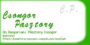 csongor pasztory business card